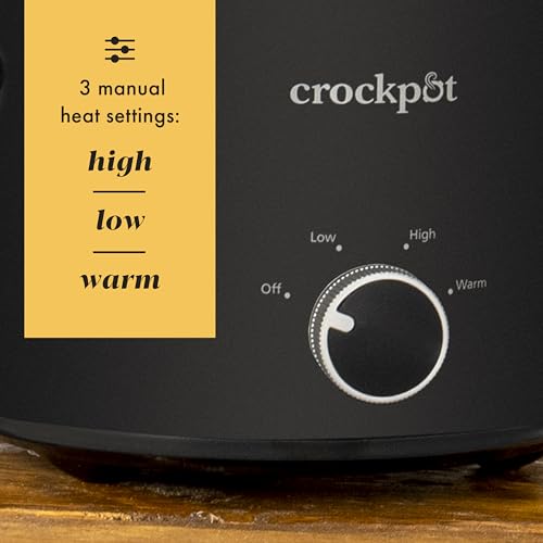 Crockpot 2-Quart Classic Slow Cooker Small Slow Cooker Black
