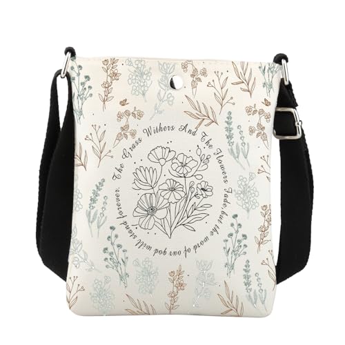 Sac à bandoulière chrétien avec pochette téléphone et verset religieux