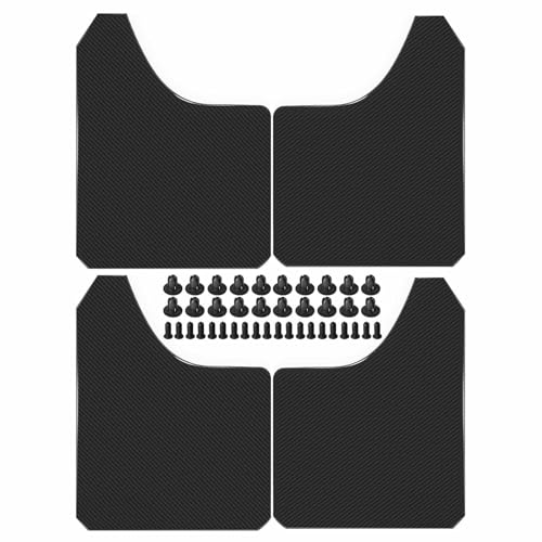Frankberg 4X Guardabarros universales contra salpicaduras automóvil delantero y trasero compatible con Touring Berlina SUV Compacto Cabrio Coupés MPV Pickup Camión Todas Carrocerías Negro 390 x 298 mm