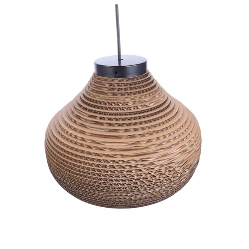 Plafonnier nid d'abeille en papier résistant et suspension style asiatique pour salon
