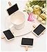 Miraclekoo 12 Mini Retangle Chalkboard Blackboard with Wooden Clip Message Board Signs and Labels Clips