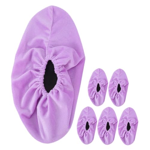 Abaodam Bowling Shoe Covers 3 Pairs Thickened Non-Slip Fabric Washable Protectors for Adults Indoor Use Sturdy and Reusable Bowling Accessories