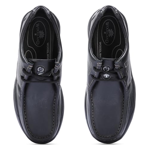 Woodland Men's Leather Sneaker Black UK-9 - Image 7