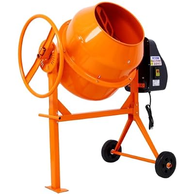 Cement Mixer,650W AC Motor Portable Power Cement Mixers,5 Cu. Ft Electric Concrete Mixer Machine, for Mortar, Stucco, Seeds and Fodder