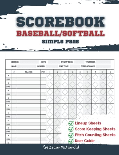 Baseball Scorebook Simple: Softball or Baseball...