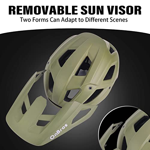image for Mountain Bike Helmet with Visor-OnBros Bike Helmets for Men and Women,
