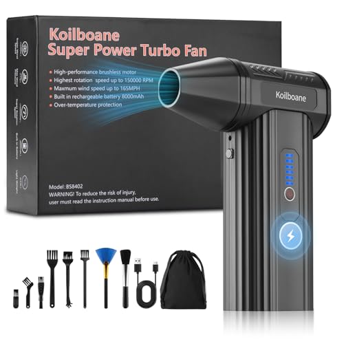 Elektrische Staubgebläse Druckluftspray, 3-Gang Electric Air Duster, Super Power Turbo Gebläse mit...