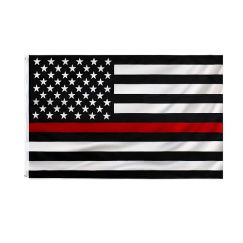 Thin Red Line Flag3x5 FT American Honoring Firefighter Flags Polyester USA Flags outdoor indoor blue lives flag Canvas Header and Double Stitched with two Brass Grommets