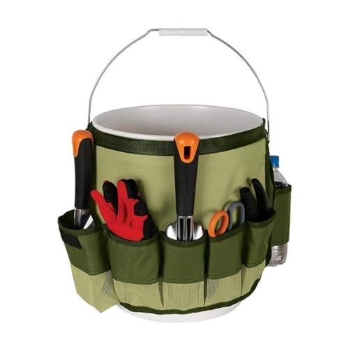 Herramientas de Jardinería Kit Juego de Herramientas de jardín, pequeña Bolsa de Herramientas de jardín, Tela Oxford, Bolsa de Cubo para jardín, Kit de Herramientas de jardinería, Herramientas e