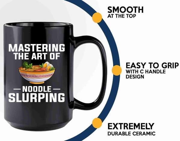 Ramen Coffee Mug 15oz Black -Mastering the art of - Food Lovers chicken pumpkin vegan pantry spicy noodles image 5