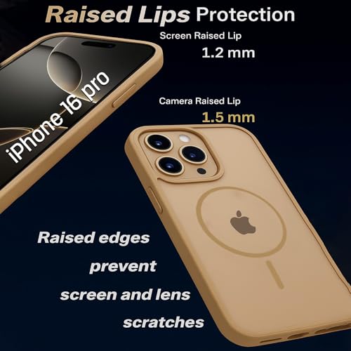 Image of AIBEX Protective OStand Case Compatible for Apple iPhone 16 MagSafe Compatible | Slim Back Cover with Camera Lens Protection, Strong Magnetic Support & Anti-Slip Grip | Military Grade Drop Protection