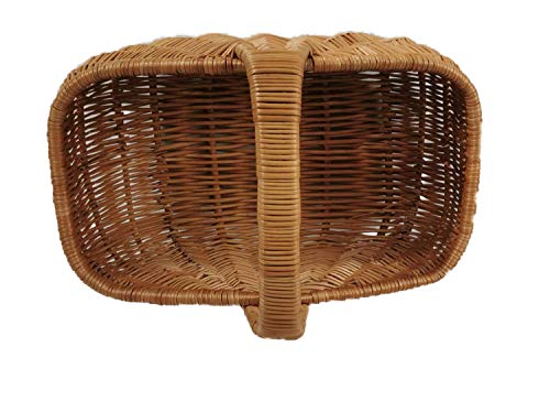 Einkaufskorb aus Weide Braun natur 50x32x37 cm 'Muschel'