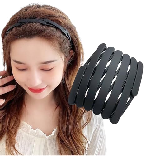 [Herbeluemily] カチューシャ 折りたたみ ヘアバンド 前髪留め 髪飾り コンパクト ブラックのサムネイル