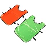 SOLUSTRE 6 Stück Fußball Trainingswesten aus Polyester Leichtes Trainingsleibchen für Teamspiele Atmungsaktiv für Fußball und Basketballtraining