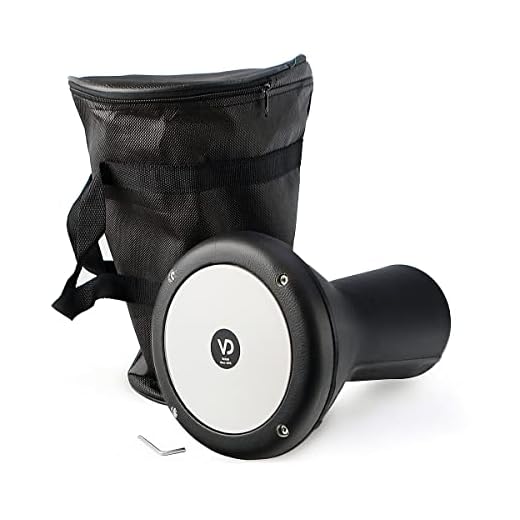 VD Vatan Tambor de percusión darbuka oriental pequeño fundido en aluminio negro mate, 2002