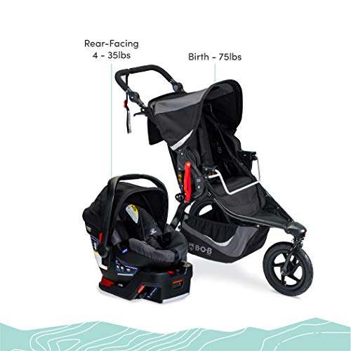 BOB Gear Revolution Flex 3.0 Jogging Stroller + Travel System with B-Safe 35 Infant Car Seat | Smooth Ride Suspension + Easy Fold + Adjustable
