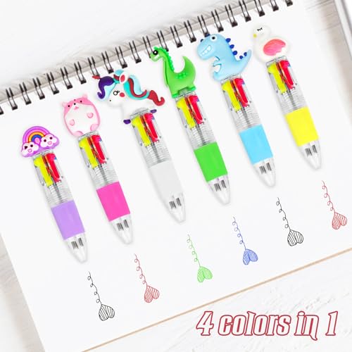 ZALAON 12 PCS Multicoloured Pen Sets - Party Bag Fillers for Kids & Children - Cute Mini Party Favours for Classroom & School Gifts - Image 2