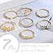 Rings for Teen Girl Gifts Trendy Stuff Gold Stackable Rings for Women Simple Star Moon Heart Knuckle Ring Set Boho Cute Stuff Gold Ring Pack Jewelry Birthday Valentines Day Gifts for Her