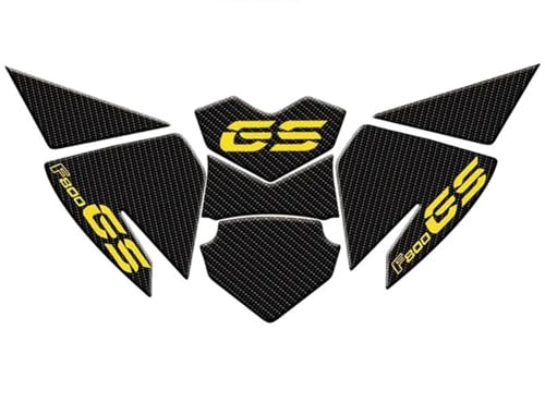 Protections latérales de réservoir BMW F800GS : autocollants de traction et grip de genou or