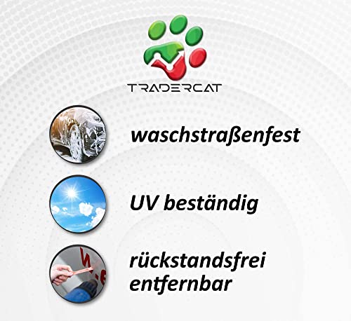 Autosticker Herz mit Pfote - Schwarz, 11 x 10 cm, Autoaufkleber Tuning, Sticker für Heckscheibe oder Laptop, Auto Gadget für Fahrzeug, Hund und Katze, wetterfestes Deko Motiv mit Anleitung, tradercat