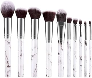 Makeup Brushes, Start Makers 10Pcs Marble Makeup Brush Set Foundation Powder Blush Blending Eyeshadow Brushes Sets