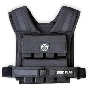 Weighted Vest – 40 lb Adjustable Weight Vest for Men & Women – Ideal for Crossfit, Calisthenics, Running & Walking – Comfortable, Durable, Breathable – Includes Removable Weights