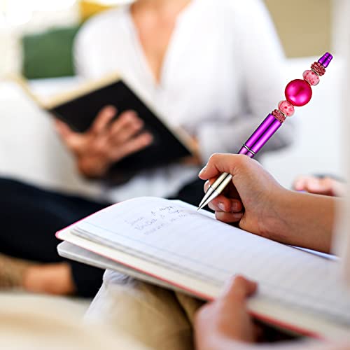 120 Pieces Plastic Pen Bead Ballpoint Pen Assorted Bead Pen Shaft Black Ink Pen With Extra Refills For Teens Students School Office Supplies (Gradient Colors) #TOP3