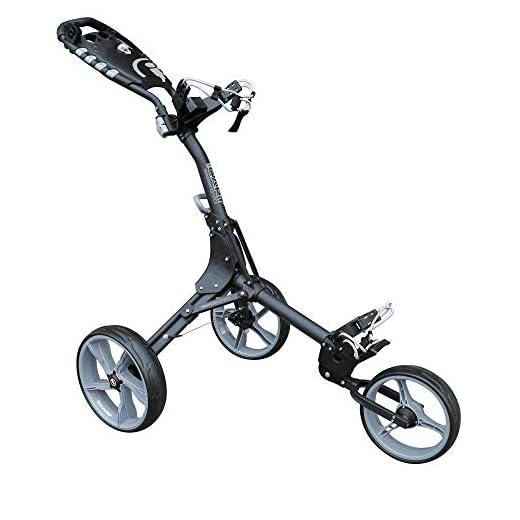 iCart Masters Compact Evo 3 Wheel Push Golf Trolley Black/Grey