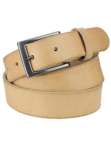 NYFASHION101 Men's Cowhide Full Grain Genuine Leather Skinny Slim Belt w/Snap on Buckle, Plus Size2