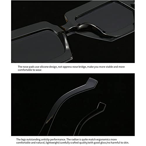 Image of COTIA Vintage Oversized Square Flat Top Stripe Sunglasse for Women Large Frame Sun Glasses Men Wide Leg Shades