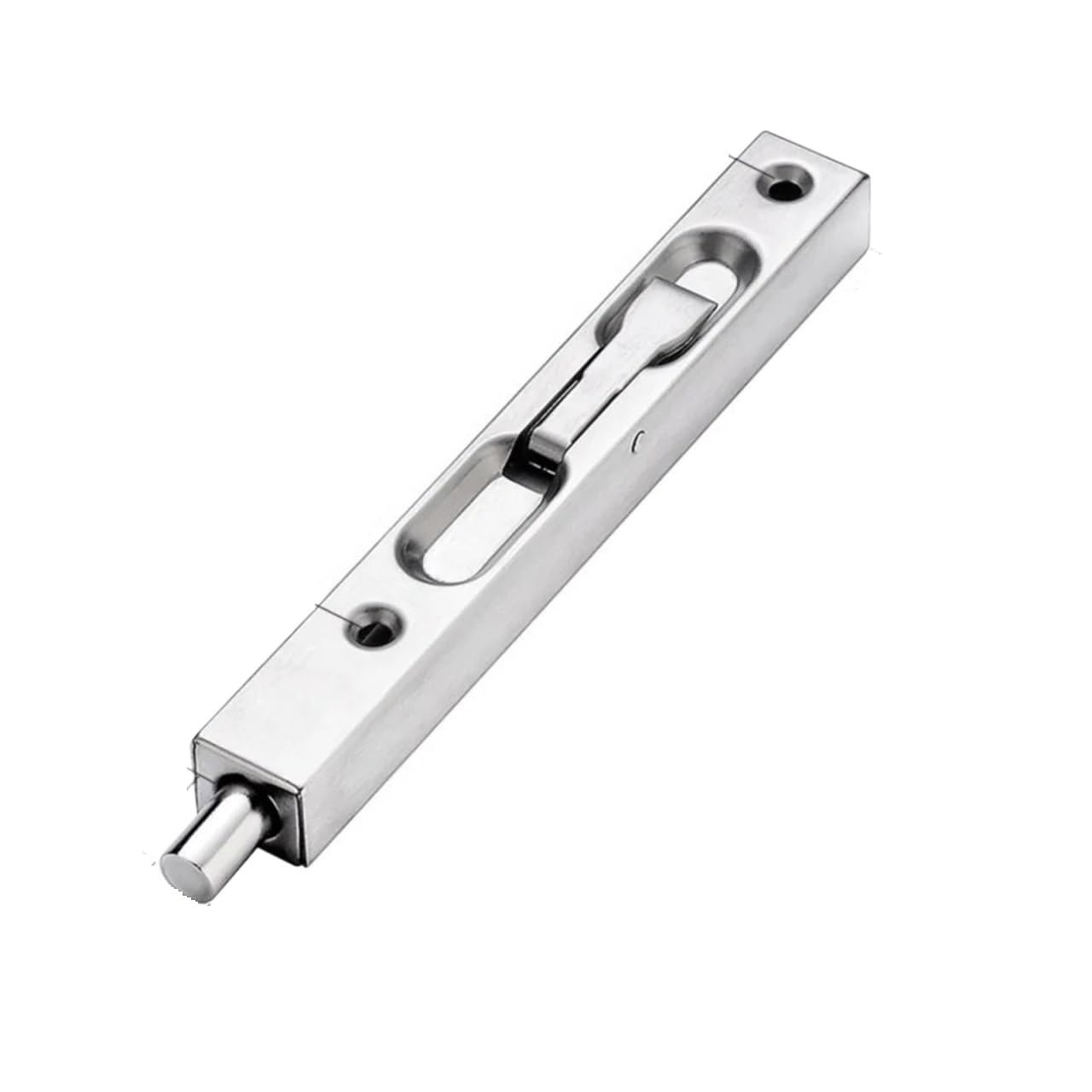 Ayztantine Silvery-6Inch Door Flush Bolt Latch Lock Concealed Door Stainless Steel Flush Bolt Concealed Door Latch Hidden Anti Theft Insert Lock For Double Wooden Doors Security Hardware For Bedroom, Bathroom(Silvery-6Inch)