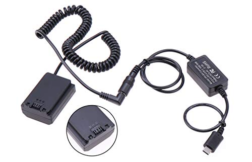 Fotga Power Bank USB Type-C Power Adapter Cable to DC Output + NP-FZ100 Dummy Battery for Sony A1 A7C A7III A7RIII A7SIII A7RM4 A7RIV A9 A9II A6600 DSLR Mirrorless Camera