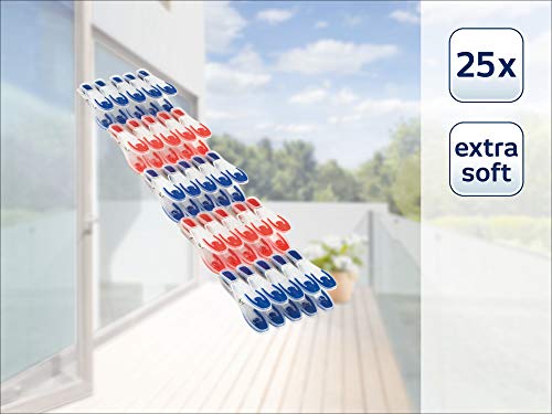Leifheit Wäscheklammer 50er Set mit extra weicher Komponente, Klammern mit angenehm breiter Fläche zum Zudrücken, optisch ansprechende Wäscheklammern - Image 2