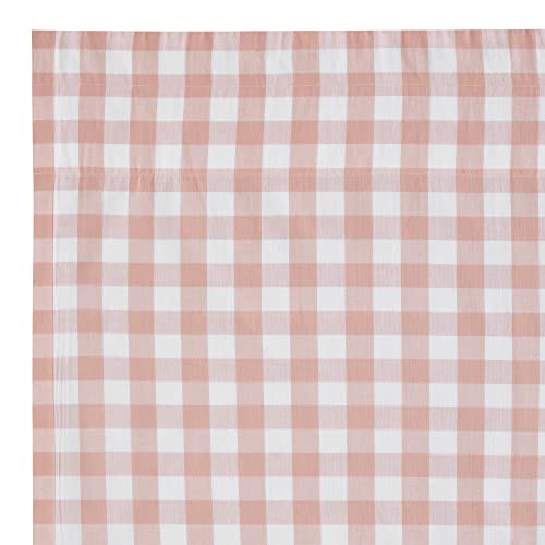 VHC-Brands-Annie-Buffalo-Check-Farmhouse-84×40-Panel-Pair-Pink-Rod-Pocket-Cotton-Tie-Backs-Window-Curtains VHC Brands Annie Buffalo Check Farmhouse 84×40 Panel Pair Pink Rod Pocket Cotton Tie Backs Window Curtains