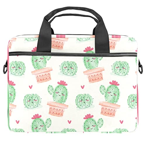 Sacoche ordinateur 13 à 14.5 pouces motif cactus aquarelle