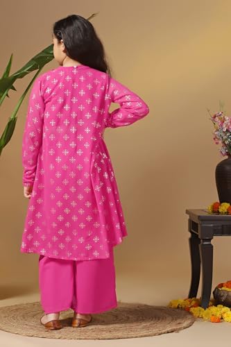 Image of Fashion Dream Girls Georgette Embroidered Palazzo Set|Kids Ethnic Wear|sharara set for girls|Indo Western Set