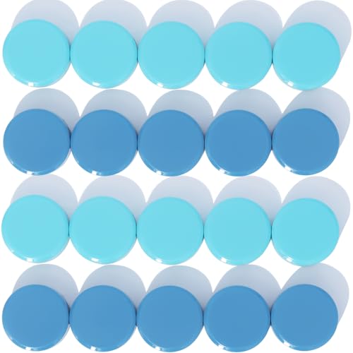DUJEQM 20 Stück starke Magnete für Kühlschrank- und Whiteboardmagenten, kleine runde Haftkraft, blau