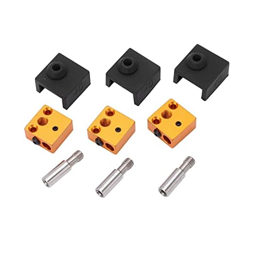 3 Set 3D Printer Part Silicone Sock Aluminum Heater Block Stainless Steel Throat - Easy to Install - for Ender 5 Pro