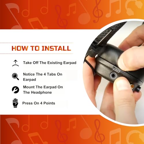 Image of Crysendo Headphone Cushion for Marshall Major III Headphone | Soft Ear Cushion Cover Replacement Earpads | Protein Leather & Memory Foam Cushion (White)