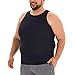 HOdo Big and Tall Mens Tight Undershirts Cotton A Shirts Sleeveless Shirts for Men Black 5XL