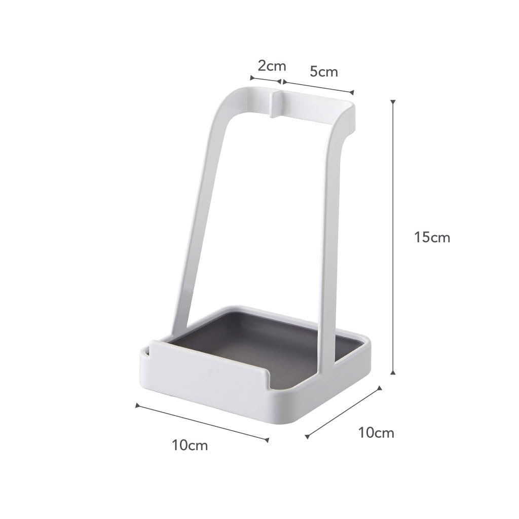 Yamazaki Utensil Stand Portautensili, Acciaio, Bianco