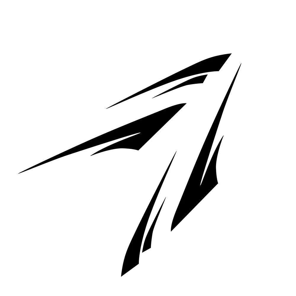 Car Body Vinyl Stickers Auto Decor Decals Accessories(Glossy Black)
