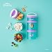 Whiskware Disney Princess Aladdin, Stackable Snack Containers for Kids, 3 Stackable Snack Cups for School or Travel, Backpack and Cupholder Friendly, Jasmine and Magic Carpet