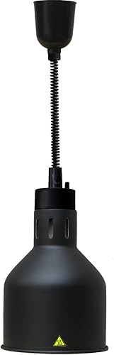 KOUWO Lámpara colgante de calor para alimentos calentador de alimentos lámpara de calefacción para alimentos comerciales negro