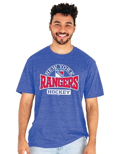 New York Rangers NHL Officially Licensed Tri-Blend T-Shirt Beards, Large