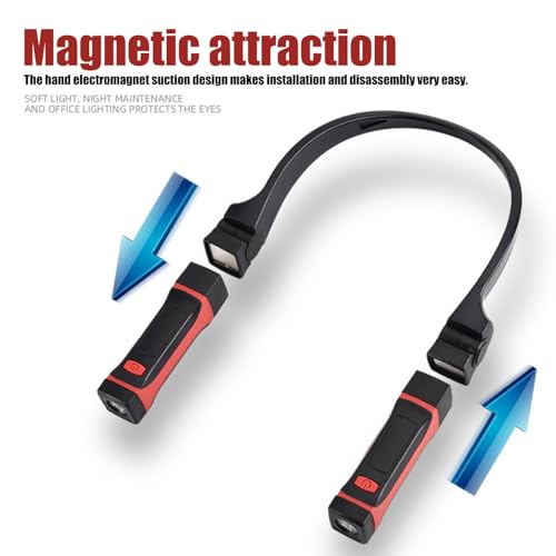 Lampe de Lecture LED Rotative Rechargeable avec Base Magnétique de Cou - 2