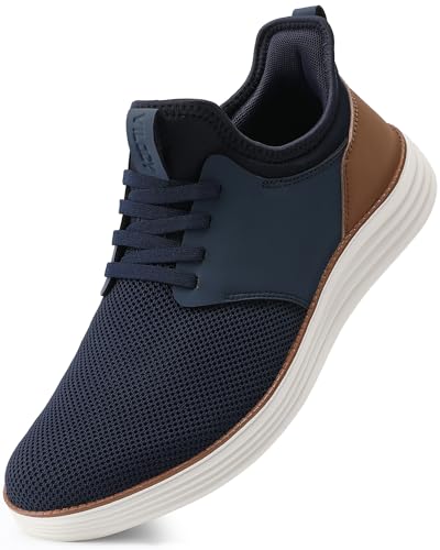 Image of VILOCY Mens Slip On Casual Dress Shoes Hands Free Fashion Sneakers Mesh Tennis Walking Work Shoes Comfortable Breathable Lightweight Non Slip