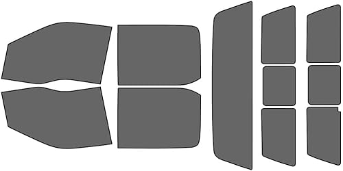 Vista 22 de Rvinyl Kit de tinte de ventana compatible con Ford F-350 2017-2023 (4 puertas SuperCrew) - Visera de tira de parabrisas - 5%
