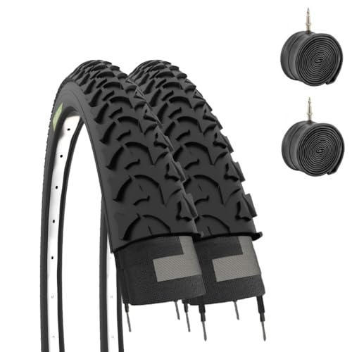 2 x Ecovelò 20 x 1.75 (47-406) Tyres + Rubber Tyres for Kids Mountain Bike...