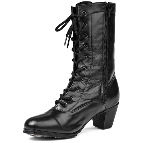 Colonial 129 Women's Folklorico Adelita Dance Boots with Nails, 6cm Heel